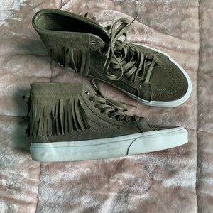Vans Sk8-Hi Moccasin Suede Ivy Green